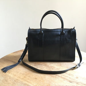 Lotuff Zipper Satchel #9 Black Leather